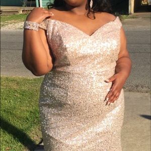 Rose gold formal dress